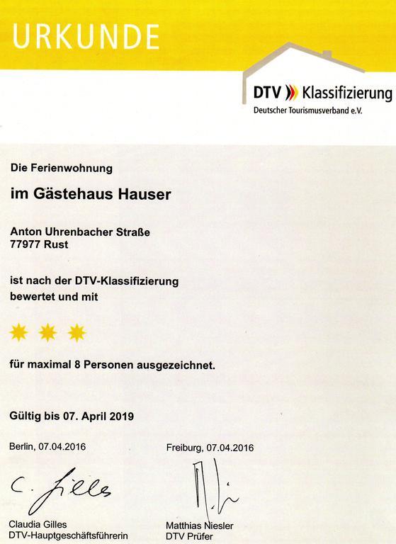 Gaestehaus Hauser Rust Exterior foto